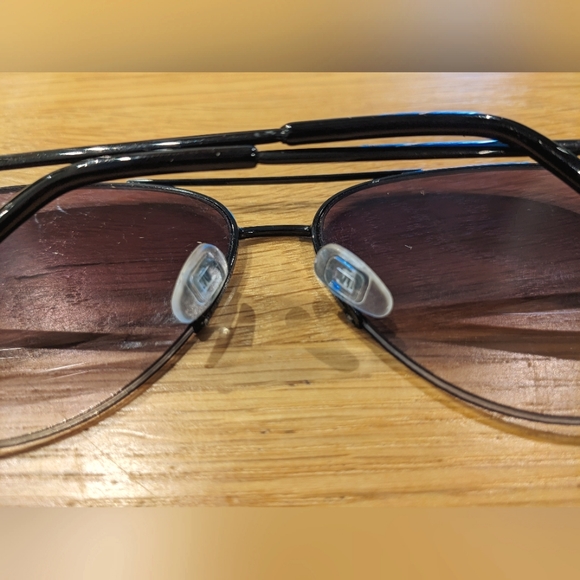 Calvin Klein Aviator Half Rim Sunglasses - Picture 4 of 8